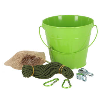 Esschert Design Children's Pulley Set Pretend Play Gardening Toy 1.6L Green