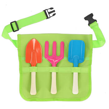 Esschert Design Children's Toolbelt w/ Spade/Trowel/Hand Fork 29.2cm Assorted
