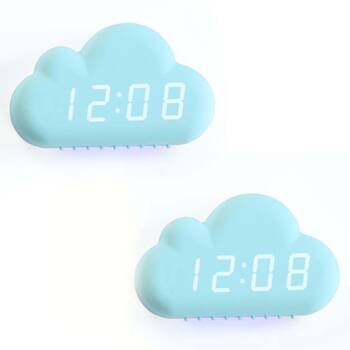 2PK LED Display USB Cloud Shape Alarm Clock