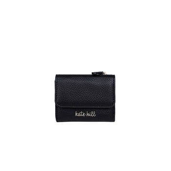 Kate Hill Women's Wren Compact Wallet Purse w/ Card Holder 10.5x3cm Black