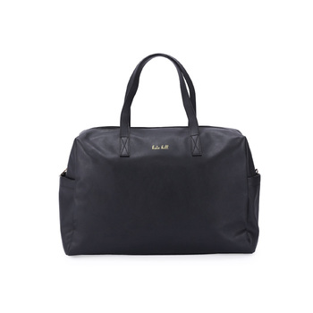Kate Hill Bloom Overnight Travel Bag w/ Attachable Shoulder Strap Black 21L