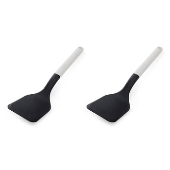 2PK KitchenAid Classic Solid Nylon Turner/Spatula Cooking Utensil Porcelain White