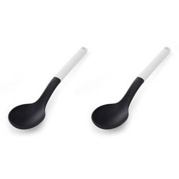 2PK KitchenAid Classic Nylon Solid Cooking Spoon/Kitchen Utensil Porcelain White