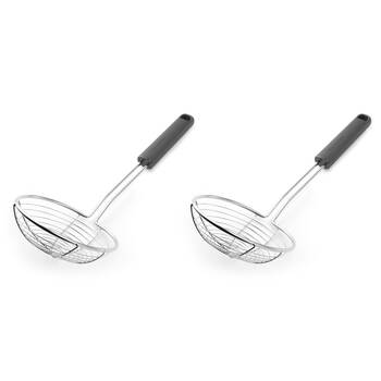 2PK KitchenAid Classic Wire Handheld Food Strainer Cooking Utensil Charcoal Grey