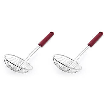 2PK KitchenAid Classic Wire Handheld Food Strainer Cooking Utensil Empire Red