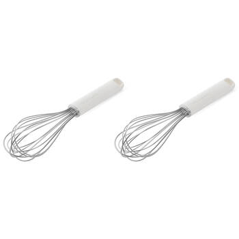 2PK KitchenAid Classic Wire Utility Whisk Cooking Utensil Porcelain White