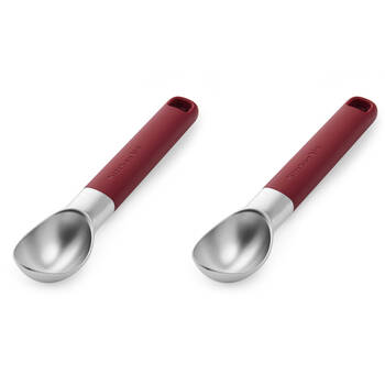 2PK KitchenAid Classic Metal Ice Cream Scooper Cooking Utensil Empire Red