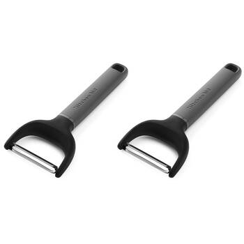 2PK KitchenAid Classic Fruit/Vegetable Y-Peeler Cooking Utensil Charcoal Grey