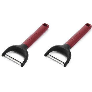 2PK KitchenAid Classic Fruit/Vegetable Y-Peeler Cooking Utensil Empire Red