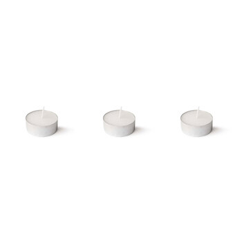 3x 12pc Kinto Tea Light Candles Set White - Unscented