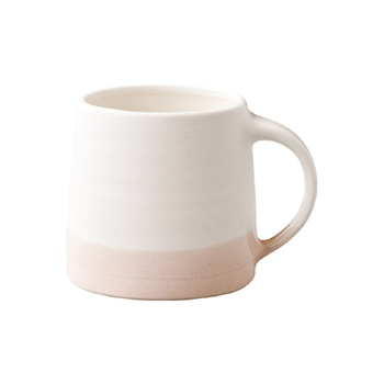 Kinto SCS-S03 Coffee Mug 320ml Cup w/ Handle - White & Pink Beige