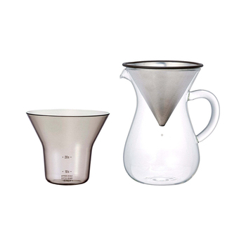 3pc Kinto SCS-02 300ml Coffee Glass Carafe S/S Filter/Holder Brew Set
