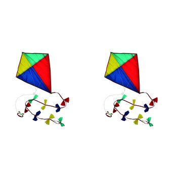 2PK Legami Diamond Kite w/ Tail Outdoor Play Toy 30m Cord