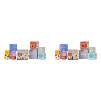2x 10pc Splosh Cardboard Stacking Blocks Interactive Learning Toy 2y+