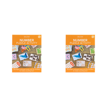 2x 20pc Kids By Splosh Number Puzzle Activity Learning Cards 4y+