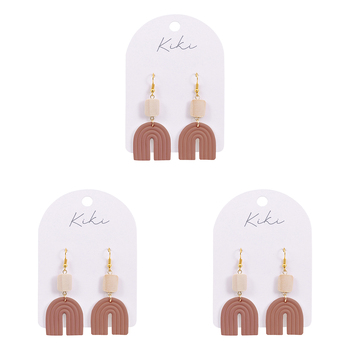 3PK Splosh KiKi Pink Rainbow Drop Earrings Women Fashion Jewellery 7cm
