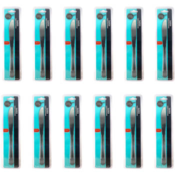 12x 2pc Topchef Stainless Steel Table Knife Cutlery Set 20.5cm Silver