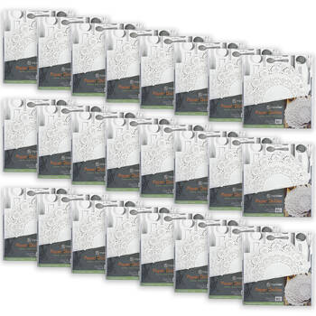 24x 60pc Topchef Multi-Size Round Paper Lace Doilies Pack White Assorted