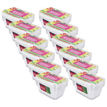 12x 4pc Topchef 1000ml Rectangle Food Container w/Lid