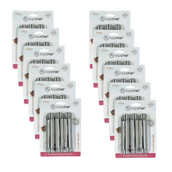 12x 3pc Topchef Stainless Steel Cannoli Moulds Baking Utensil Set Silver