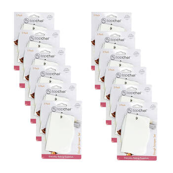 12x 3pc Topchef Dough Scraper/Cutter Baking Utensil Set White Assorted