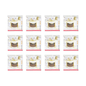 12PK Topchef Cake Box See Through Assorted Black/White 26x26x18