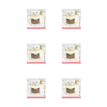 6PK Topchef Cake Box See Through Assorted Black/White 26x26x18