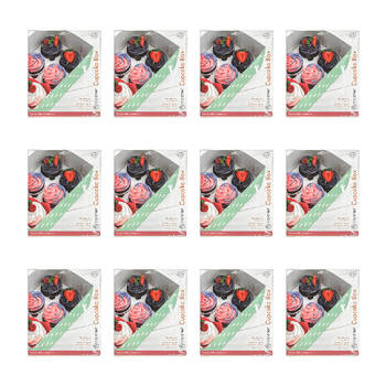 24pc Topchef Cupcake Box Container Assorted - Polka Dot