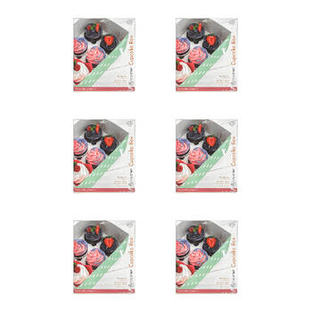 12pc Topchef Cupcake Box Container Assorted - Polka Dot