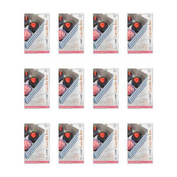 24pc Topchef Cupcake Box Container Assorted - Striped