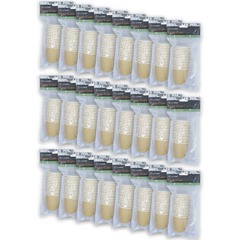 24x 15pc Topchef Disposable Paper Drinking Cups 110ml/4oz Assorted
