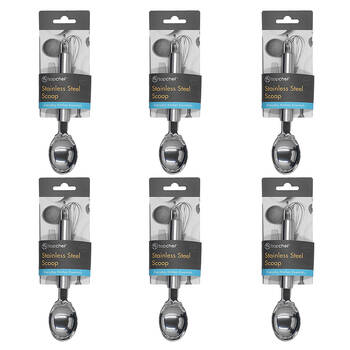 6PK Topchef Stainless Steel Scoop Spoon Kitchen Utensil 19.5cm Silver