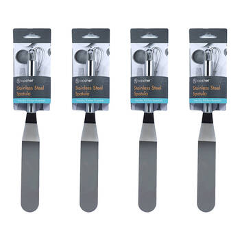 4PK Topchef Stainless Steel Cake Spatula Kitchen Utensil 31cm Silver