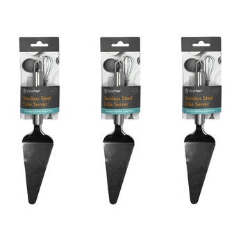 3PK Topchef Stainless Steel Cake Server Kitchen Utensil 26.5cm Silver