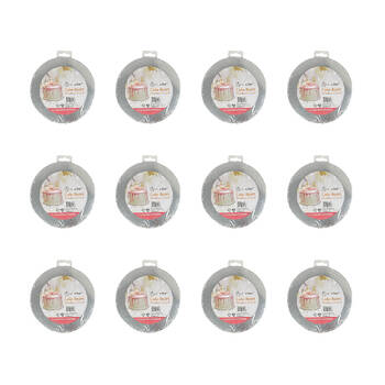 24pc Topchef 20cm Round Cake Board Baking Accessory - Grey