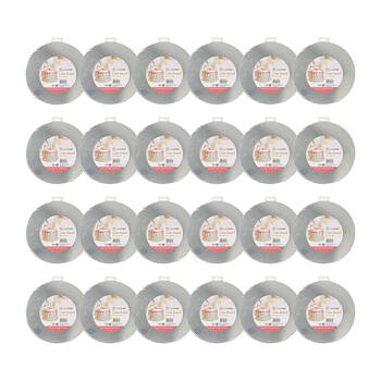 24PK Topchef 25cm Round Cake Board Baking Accessory - Grey