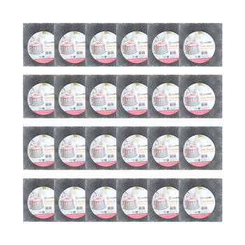 48pc Topchef 20cm Square Cake Board Baking Accessory - Grey