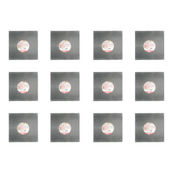 12PK Topchef 35cm Square Cake Board Baking Accessory - Grey