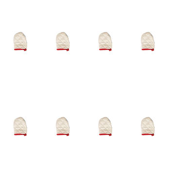 8x TopChef Mini Cotton Oven Mitt Heat Proof 1216x11.5cm - Beige Assorted