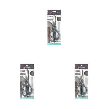 3x TopChef Multi-Function Steel/Plastic Kitchen Scissor 1222x8cm