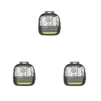 3PK Topchef Non Stick Silicone Air Fryer Liner Square 20cm