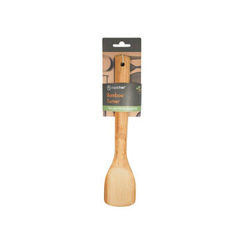 Topchef Non-Stick Bamboo Turner Wooden Kitchen Utensil - Brown