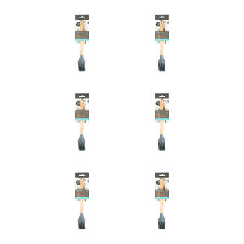 6PK Topchef Silicone Pastry Brush With Wood Handle