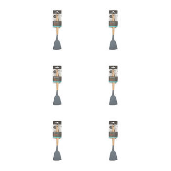 6PK Topchef Non Stick Silicone Cooking Turner w/ Wood Handle