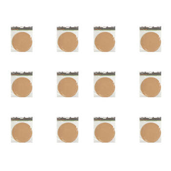 480pc Topchef Round Air Fryer Liner Set Perforated 23cm - Brown