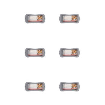 6PK Topchef Silicone Flexible Loaf Tray 25.5x13cm - Grey