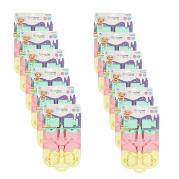 12PK Topchef Pastel Silicone Heat Resistant Baking Mould - Girly Cotton Candy