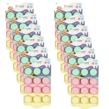 12PK Topchef Silicone Heat Resistant Baking Mould - Mini Cupcake Cotton Candy