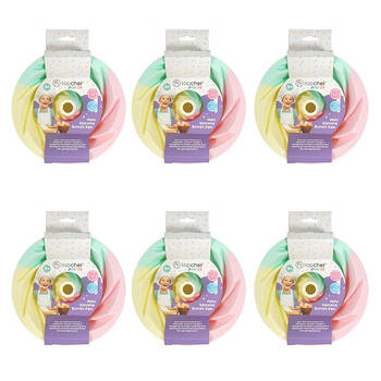 6PK Topchef Mini Pastel Silicone Heat Resistant Bundt Baking Pan Cotton Candy