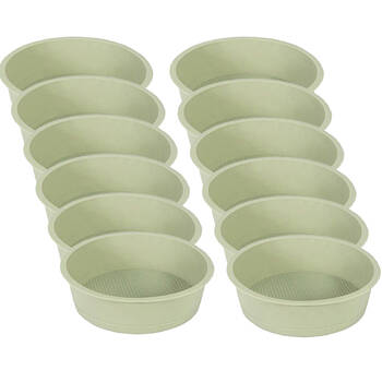 12PK Topchef Silicone Heat Resistant Round Cake Mould 20x5.5cm Assorted